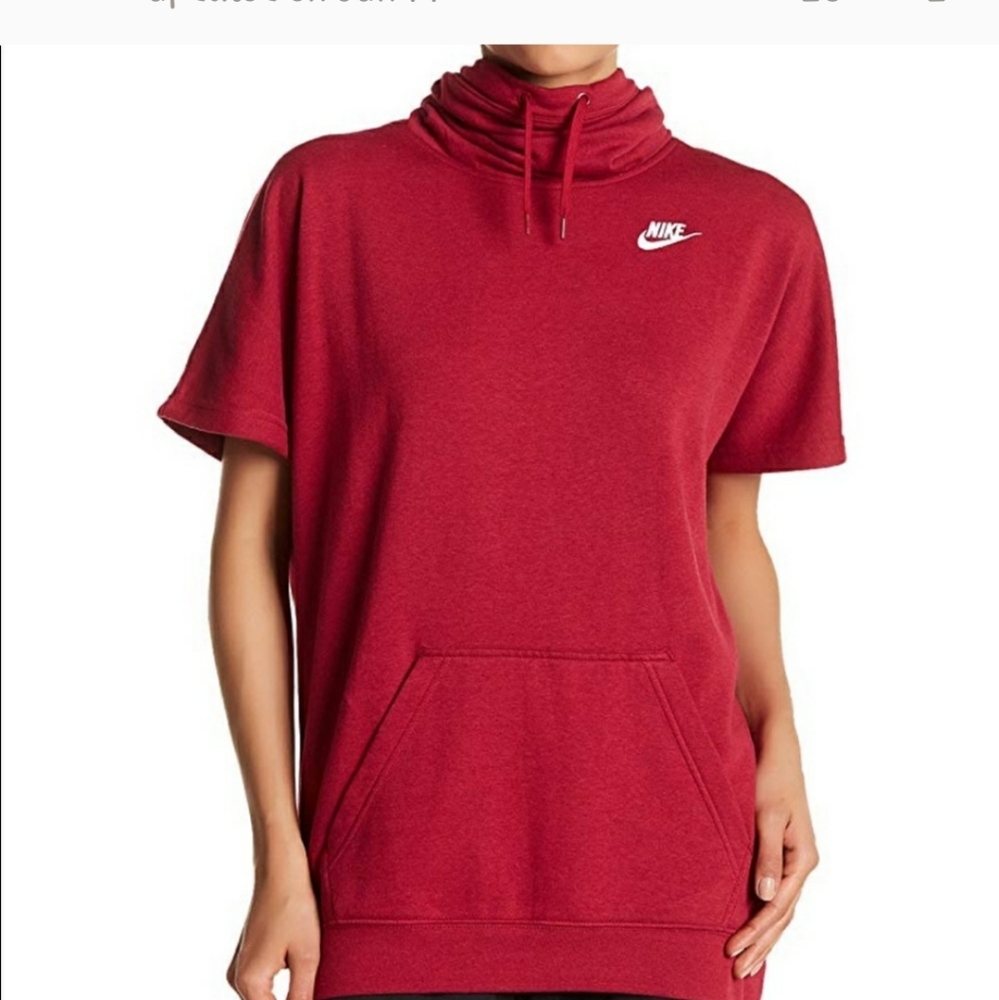 Nike short sleeve over sized hoodie size M